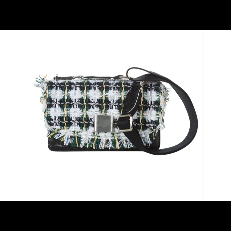 Nib Golden Goose Valentina Mini In Nero Tweed Rare